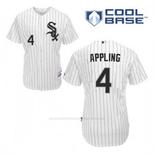 Camiseta Beisbol Hombre Chicago White Sox Luke Appling 4 Blanco 1ª Cool Base