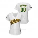 Camiseta Beisbol Mujer Oakland Athletics Personalizada 2019 Postseason Cool Base Blanco