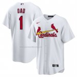 Camiseta Beisbol Hombre St. Louis Cardinals NO 1 Dad Primera Replica Blanco