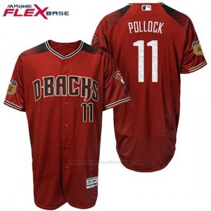 Camiseta Beisbol Hombre Arizona Diamondbacks 11 A.j. Pollock 2017 Entrenamiento de Primavera Flex Base