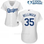 Camiseta Beisbol Mujer Los Angeles Dodgers Cody Bellinger Blanco Cool Base