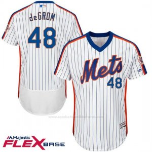Camiseta Beisbol Hombre New York Mets Jacob Degromh Flex Base Blanco