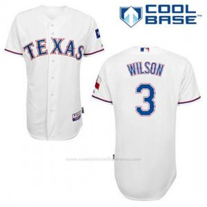 Camiseta Beisbol Hombre Texas Rangers Russell Wilson 3 Blanco 1ª Cool Base