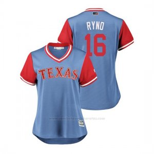 Camiseta Beisbol Mujer Texas Rangers Ryan Rua 2018 Llws Players Weekend Ryno Light Toronto Blue Jays