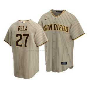 Camiseta Beisbol Hombre San Diego Padres Keone Kela Sand Replica Alterno Marron