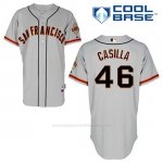 Camiseta Beisbol Hombre San Francisco Giants Santiago Casilla 46 Gris Cool Base