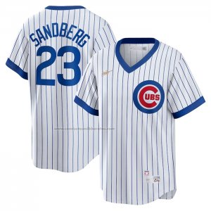 Camiseta Beisbol Hombre Chicago Cubs Ryne Sandberg Primera Cooperstown Collection Blanco