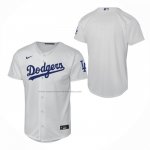 Camiseta Beisbol Nino Los Angeles Dodgers Primera Stadium Blanco Camiseta Beisbol Nino Los Angeles Dodgers Primera Stadium Blanco