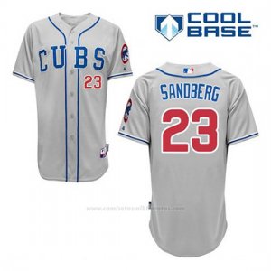 Camiseta Beisbol Hombre Chicago Cubs 23 Ryne Sandberg Gris Alterno Cool Base