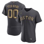 Camiseta Beisbol Hombre Boston Red Sox Personalizada 2022 All Star Autentico Gris