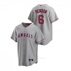 Camiseta Beisbol Hombre Los Angeles Angels Anthony Rendon Replica Road Gris