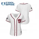 Camiseta Beisbol Mujer Washington Nationals 2019 World Series Bound Cool Base Blanco