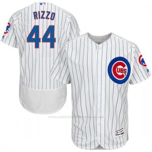 Camiseta Beisbol Hombre Chicago Cubs 44 Anthony Rizzo Autentico Coleccion Flex Base Base Blanco