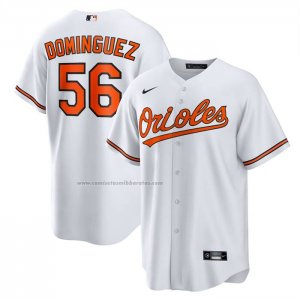 Camiseta Beisbol Hombre Baltimore Orioles Seranthony Dominguez Primera Replica Blanco  Camiseta Beisbol Hombre Baltimore Orioles Seranthony Dominguez Primera Replica Blanco
