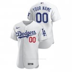 Camiseta Beisbol Hombre Los Angeles Dodgers Personalizada Authentic Blanco