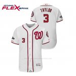 Camiseta Beisbol Hombre Washington Nationals Michael A. Taylor 2019 Postseason Flex Base Blanco