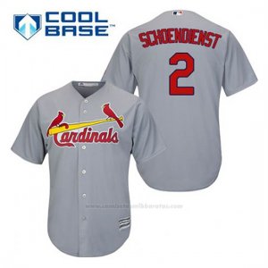 Camiseta Beisbol Hombre St. Louis Cardinals Rojo Schoendienst 2 Gris Cool Base