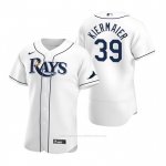 Camiseta Beisbol Hombre Tampa Bay Rays Kevin Kiermaier Autentico Primera Blanco