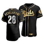 Camiseta Beisbol Hombre Cincinnati Reds Anthony Desclafani Golden Edition Autentico Negro