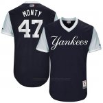 Camiseta Beisbol Hombre New York Yankees 2017 Little League World Series Jordan Montgomery Azul