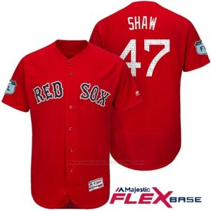 Camiseta Beisbol Hombre Boston Red Sox Travis Shaw Rojo 2017 Entrenamiento de Primavera Flex Base Jugador