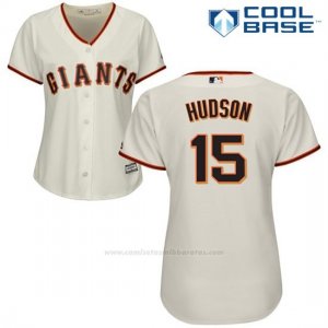 Camiseta Beisbol Mujer San Francisco Giants San Francisco Tim Hudson Cool Base Crema