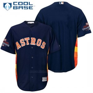 Camiseta Beisbol Hombre Houston Astros 2017 World Series Campeones Azul Cool Base