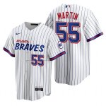 Camiseta Beisbol Hombre Atlanta Braves Chris Martin Replica 2021 City Connect Blanco