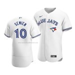 Camiseta Beisbol Hombre Toronto Blue Jays Marcus Semien Autentico Primera Blanco