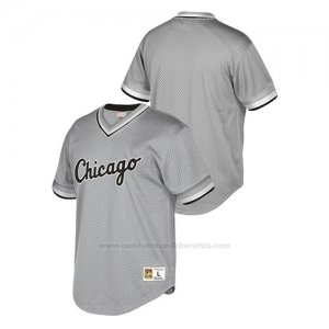 Camiseta Beisbol Hombre Chicago Blanco Sox Cooperstown Collection Mesh Wordmark Gris