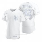 Camiseta Beisbol Hombre New York Yankees Mariano Rivera Award Collection Hall Of Fame Blanco