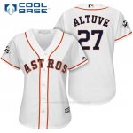 Camiseta Beisbol Mujer Houston Astros 2017 World Series Jose Altuve Blanco Cool Base
