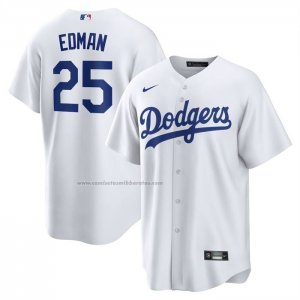 Camiseta Beisbol Hombre Los Angeles Dodgers Tommy Edman Primera Replica Blanco