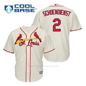 Camiseta Beisbol Hombre St. Louis Cardinals Rojo Schoendienst 2 Crema Alterno Cool Base