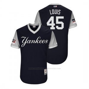 Camiseta Beisbol Hombre New York Yankees Luke Voit 2018 Llws Players Weekend Louis Azul