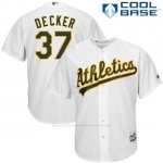 Camiseta Beisbol Hombre Oakland Athletics Jaff Decker Blanco Cool Base