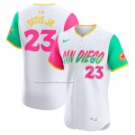 Camiseta Beisbol Hombre San Diego Padres Fernando Tatis Jr City Connect Elite Blanco