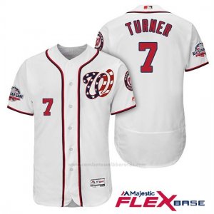 Camiseta Beisbol Hombre Washington Nationals Trea Turner Blanco 2018 All Star 1ª Alterno Flex Base