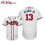 Camiseta Beisbol Hombre Atlanta Braves Ronald Acuna Jr. Flex Base Autentico Coleccion 1ª Blanco