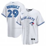 Camiseta Beisbol Hombre Toronto Blue Jays Yariel Rodriguez Primera Replica Blanco