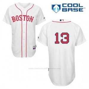 Camiseta Beisbol Hombre Boston Red Sox 13 Hanley Ramirez Blanco Alterno 1ª Cool Base
