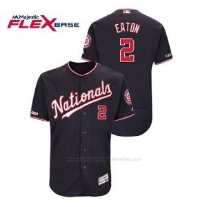 Camiseta Beisbol Hombre Washington Nationals Adam Eaton 150th Aniversario Patch Autentico Flex Base Azul