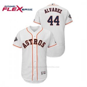 Camiseta Beisbol Hombre Houston Astros Yordan Alvarez 2019 World Series Bound Flex Base Blanco
