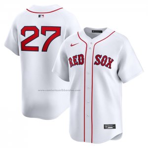 Camiseta Beisbol Hombre Boston Red Sox Carlton Fisk Primera Limited Blanco