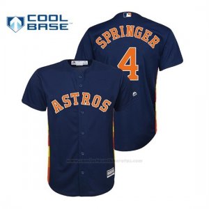 Camiseta Beisbol Nino Houston Astros George Springer Cool Base Alternato Azul