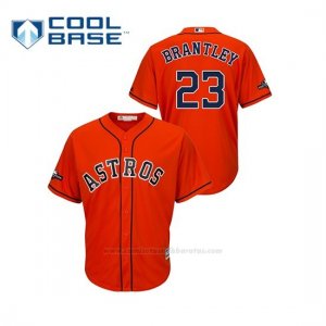 Camiseta Beisbol Hombre Houston Astros Michael Brantley 2019 Postseason Cool Base Naranja