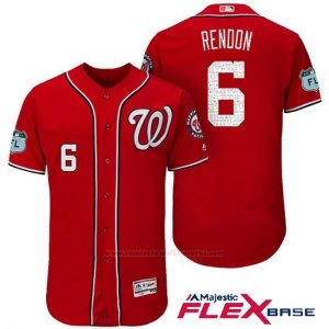 Camiseta Beisbol Hombre Washington Nationals Anthony Rendon Scarlet 2017 Entrenamiento de Primavera Flex Base Jugador