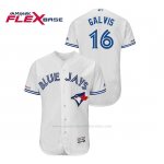 Camiseta Beisbol Hombre Toronto Blue Jays Freddy Galvis 150th Aniversario Patch Autentico Flex Base Blanco