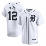 Camiseta Beisbol Hombre Detroit Tigers Casey Mize Primera Limited Blanco