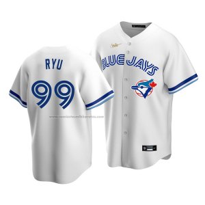Camiseta Beisbol Hombre Toronto Blue Jays Hyun Jin Ryu Cooperstown Collection Primera Blanco